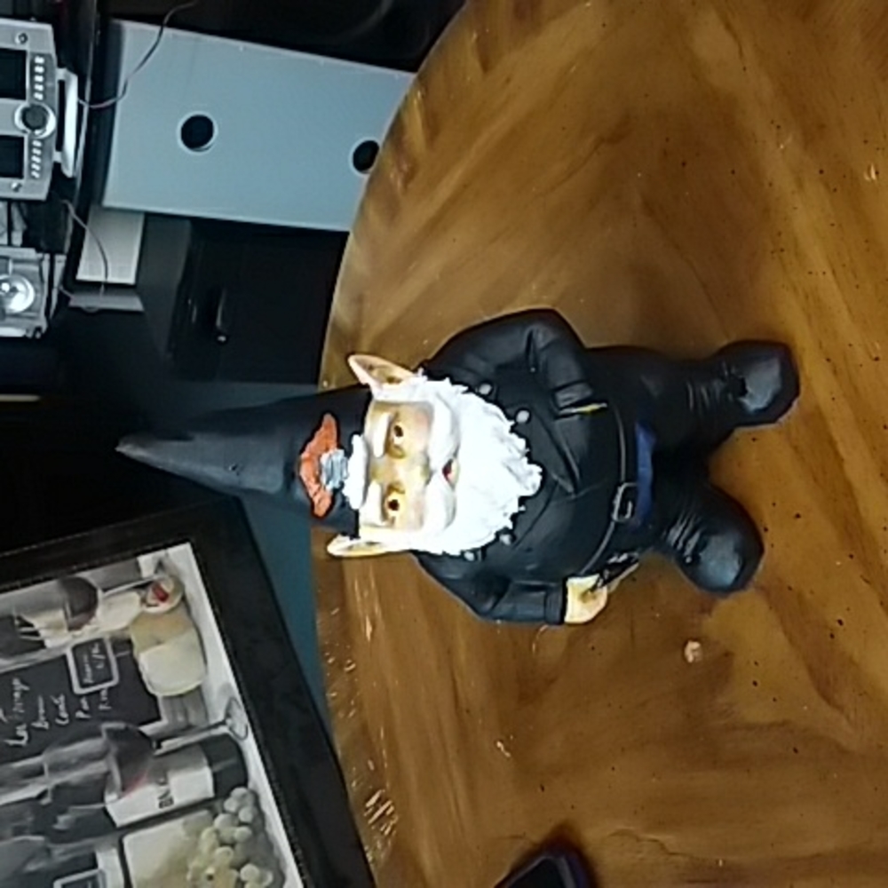 3D printed PLA plastic biker gnome